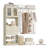 60" Closet System With Visualize Cabinet Door And Wooden Drawers-1448129553