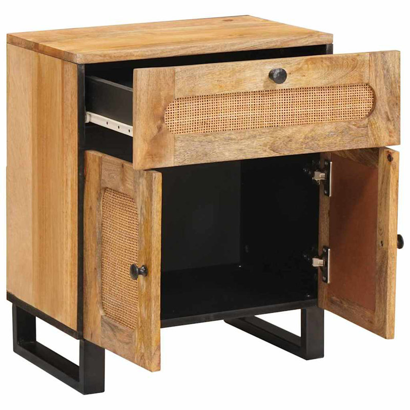50cm W Solid Wood Bedside Table