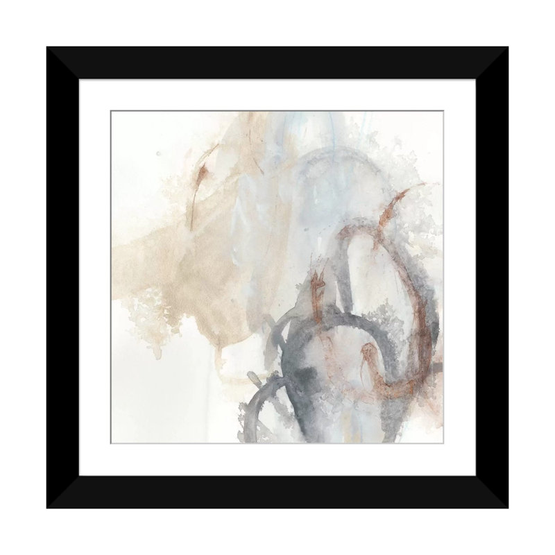 «Supposition I», reproduction sur toile, Papier d'art encadré noir, Blanc, H 24 po x l 24 po x P 1 po