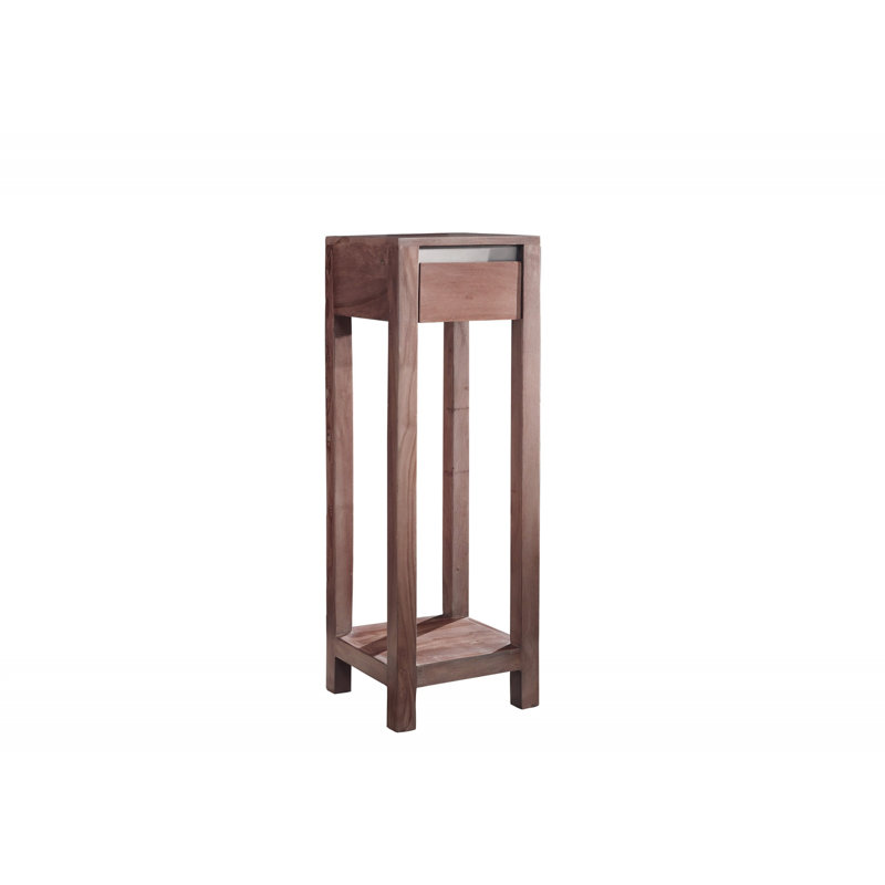 Sydney Solid Wood End Table, Smoked oak