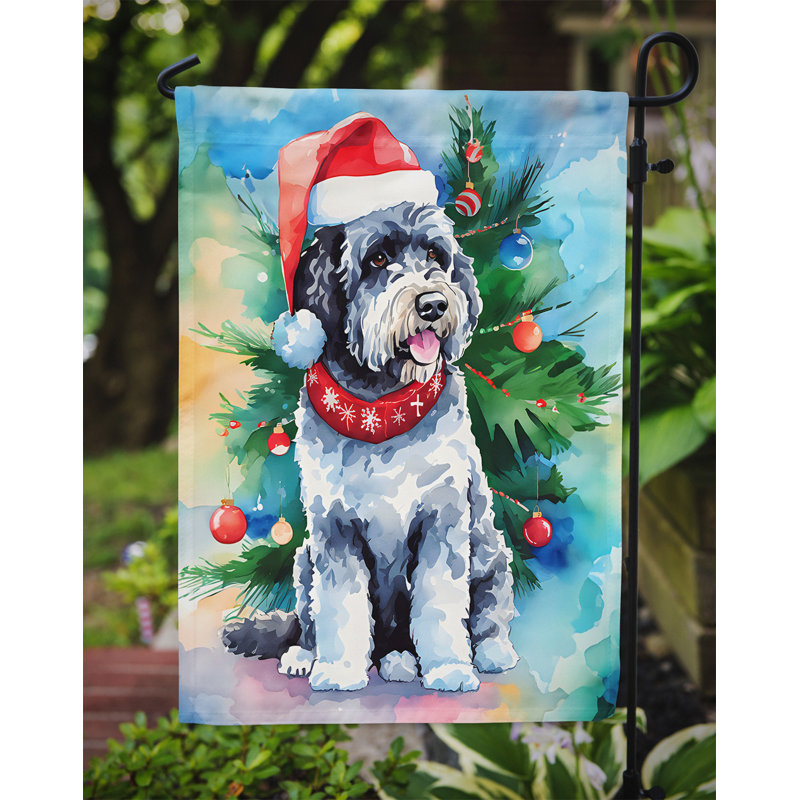 Polyester double face Noël, H 15,5 po x l 11,25 po