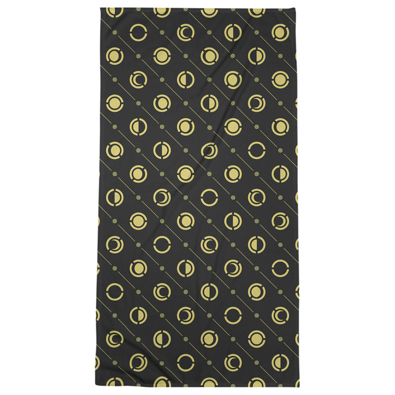 Skeffingt Beach Towel, Black/Dark Yellow
