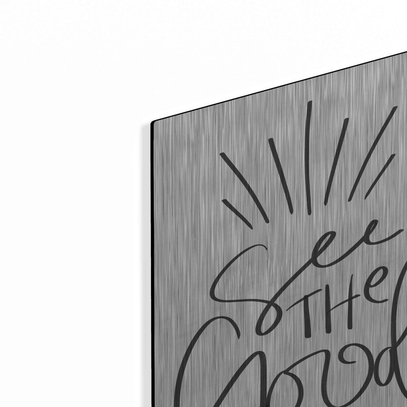 «See The Good» par Jaxn Blvd., art mural en métal, H 16 po x l 12 po