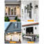 Lot de 2 appliques murales extérieures avec détecteur crépusculaire, verre trempé grainé-2136535802