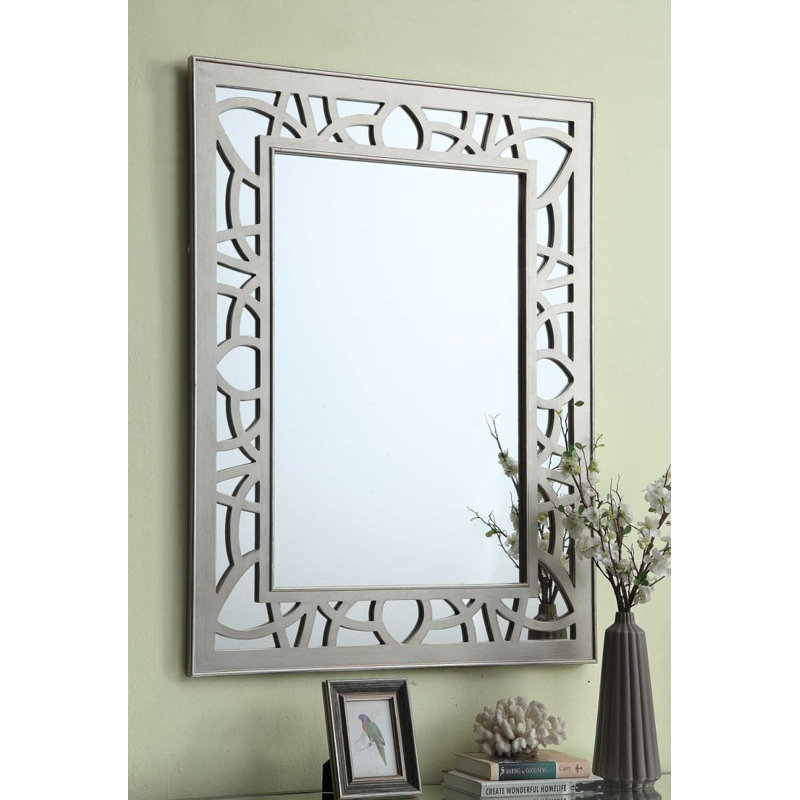 Gabrielle Wood Flat Wall Mirror