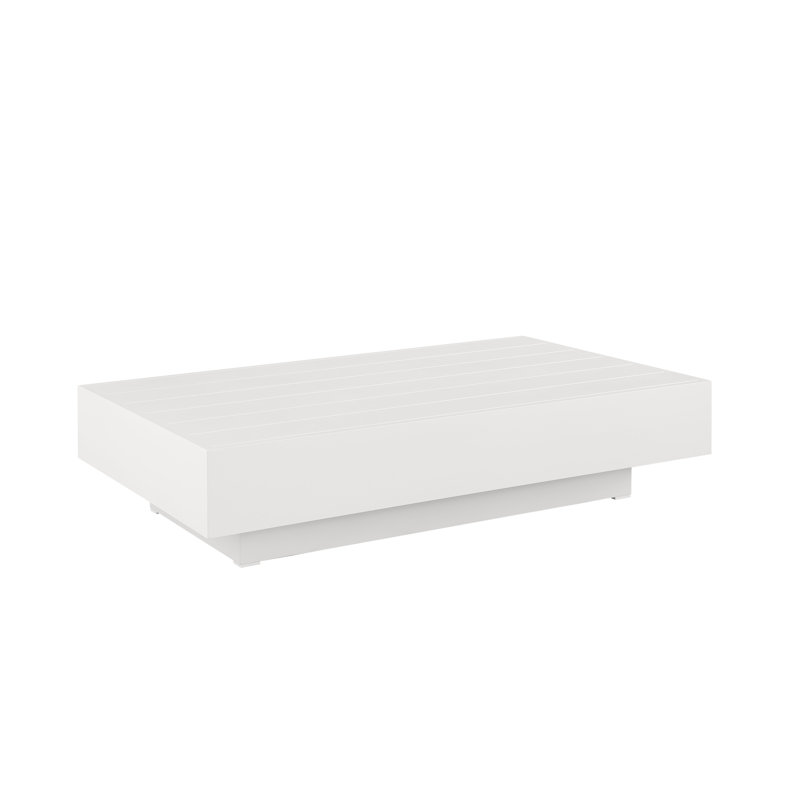 Table basse d'extérieur en aluminium Oslo, Blanc neige