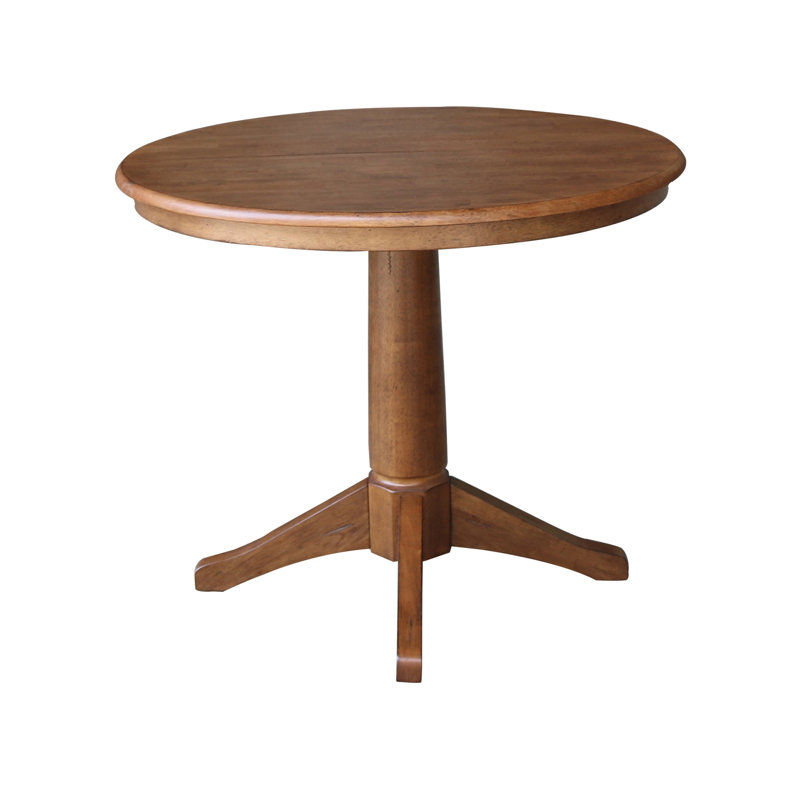 Ikuko Extendable Solid Wood Dining Table, Distressed Oak