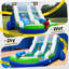 Glissades d'eau gonflables commerciales de 23 pi pour les enfants adultes avec échelle amovible et toboggan aquatique-132152651