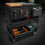 Chariot utilitaire de rangement à 3 niveaux avec chariot perforé et pliable avec roulettes pour organisateur de garage et rangement pour outils