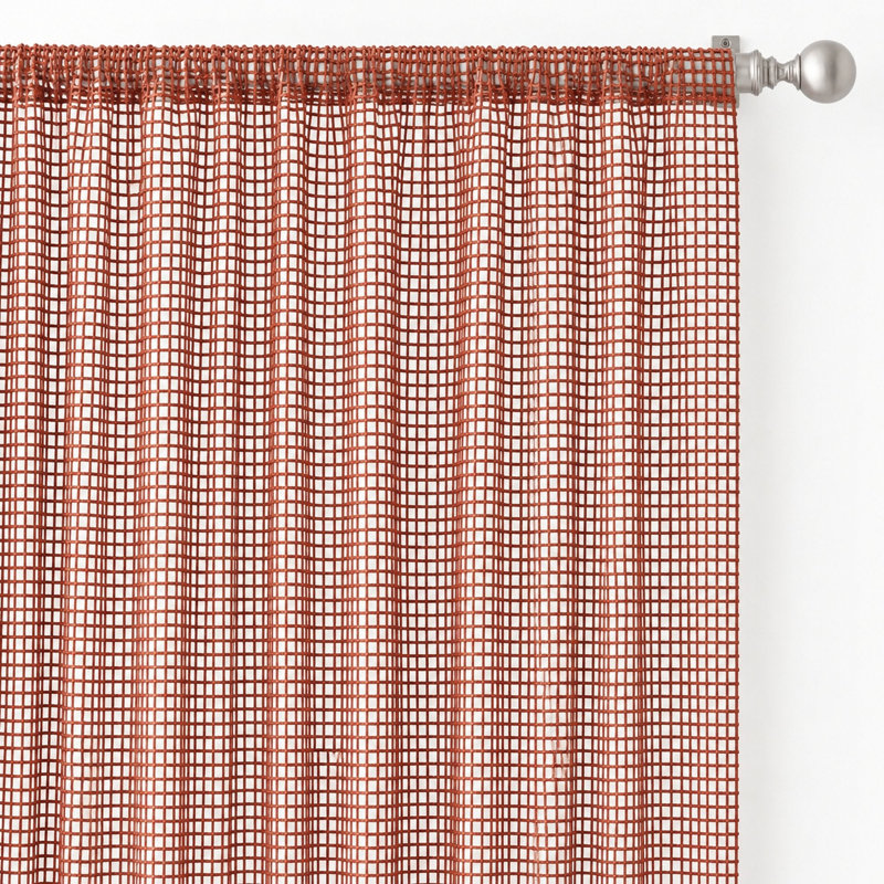 Net-Like Sheer | Area Fabric_AREA, Terracotta