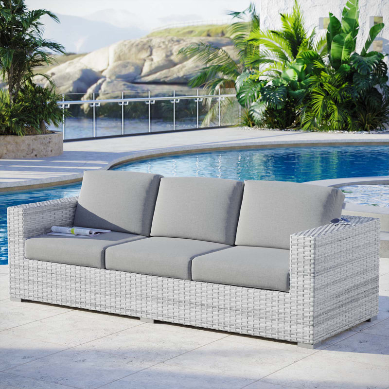 Convene Outdoor Patio Sofa, Gray