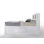 Lit pratique avec rangement spacieux, idéal pour la vie organisée et le repos confortable, avec plusieurs tiroirs et une construction robuste