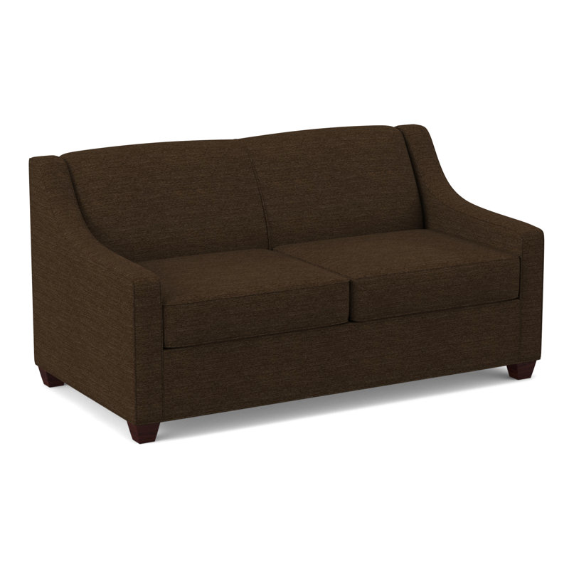 Phillips 68" Square Arm Loveseat with Reversible Cushions, Empire Mahogany, Antic Chocolate