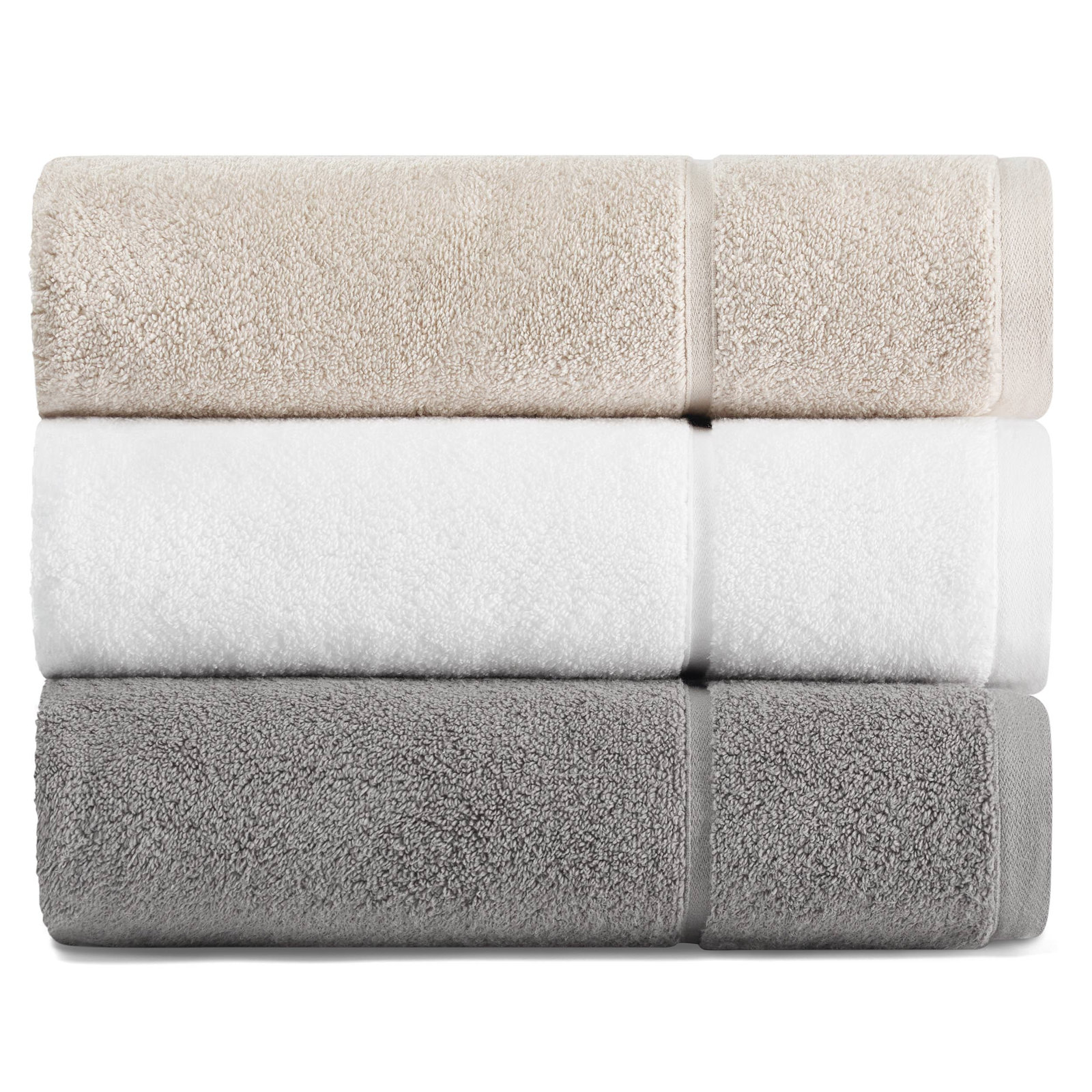 Vera Wang 3-Piece Cotton Towel Set, Gray