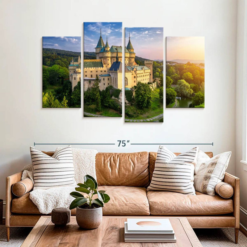 Lilie majestueux château de Bojnice, H 42 po x l 68 po