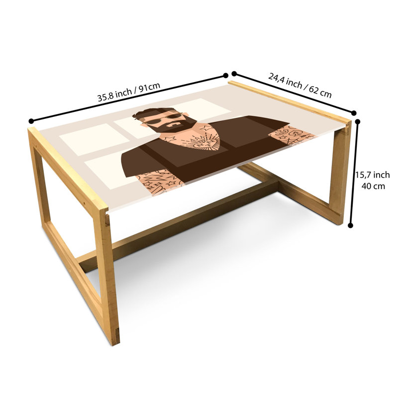 Jaimaine Sled Coffee Table, 90cm H x 62cm W x 40cm D