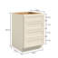Meuble bas standard HOMEIBRO Cozy Design, 61 cm (L) x 61 cm (P) x 88 cm (H), en contreplaqué blanc Shaker, prêt à assembler-66548917-66548905