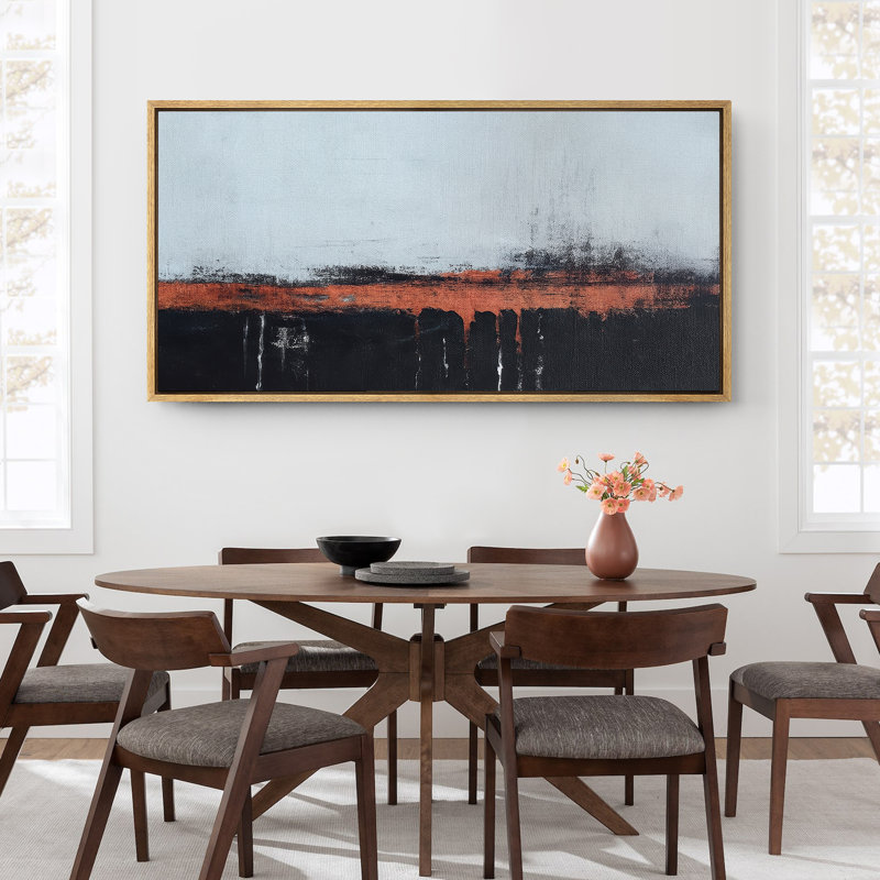 Grande impression sur toile encadrée, reproduction abstraite pour décoration intérieure moderne, Naturel, H 30 po x l 60 po
