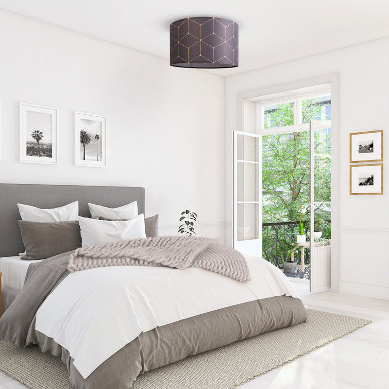 Abbiss Fabric Flush Ceiling Light