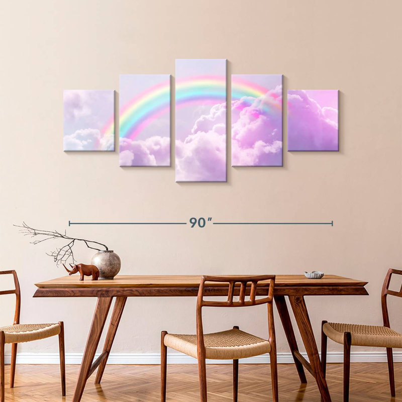 Alvord arc-en-ciel sur les nuages, H 42 po x l 92 po