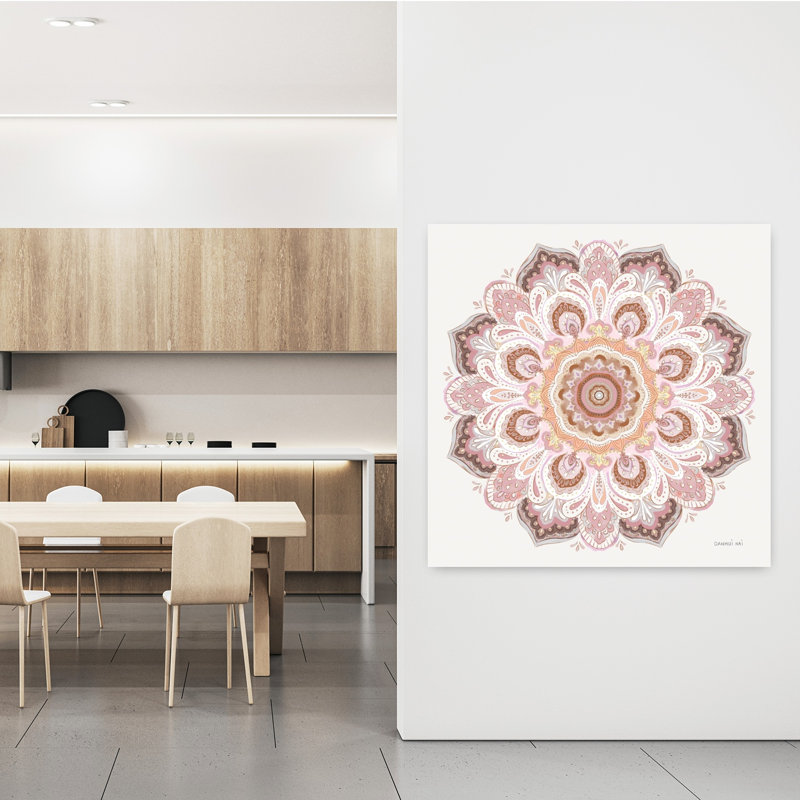 Goa Mandala II, art floral, H 48 po x l 48 po