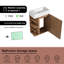 Meuble-lavabo simple avec plateau 16,24 Kecha