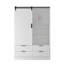 Armoire de rangement haute avec garde-robe pour chambre à coucher avec tiroirs suspendus