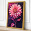 Pink Gerbera Geometric Botanical - Wrapped Canvas-1689914225-1689914227