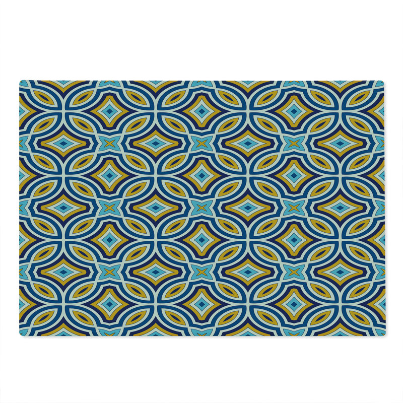 Ambesonne Ethnic Cutting Board Large Moroccan Oriental Royal Multicolor