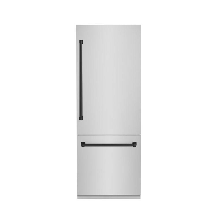 ZLINE 30 Autograph Edition 16.1 cu. ft. Built-in 2-Door Bottom Freezer Refrigerator with Accent