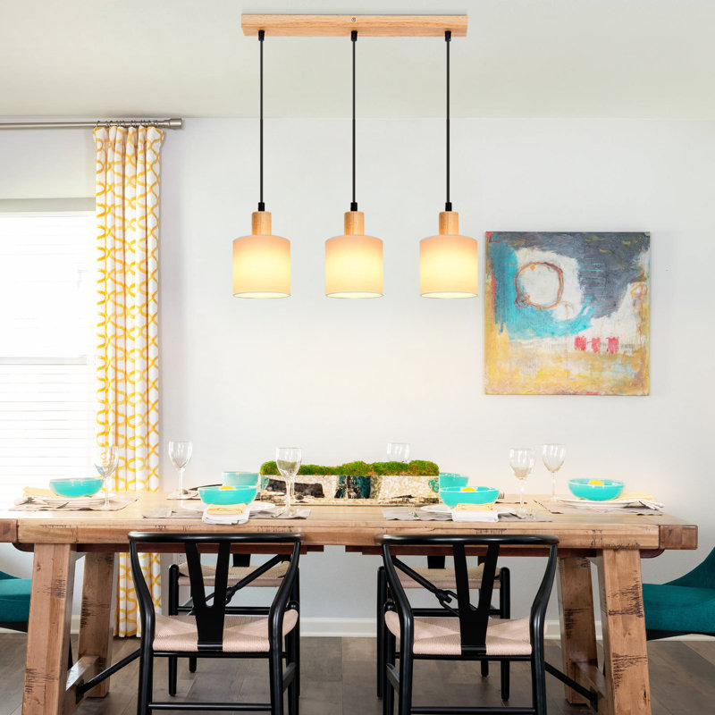 Rekina 3 - Light Natural Drum Pendant