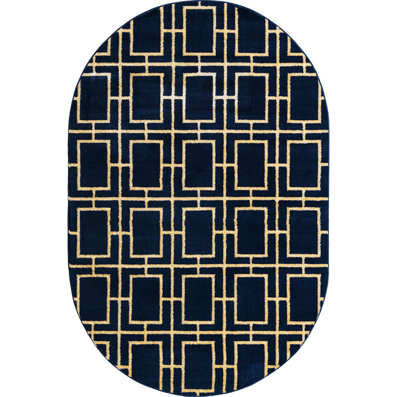 Corando Geometric Indoor Rug, Oval 5'3" x 8'