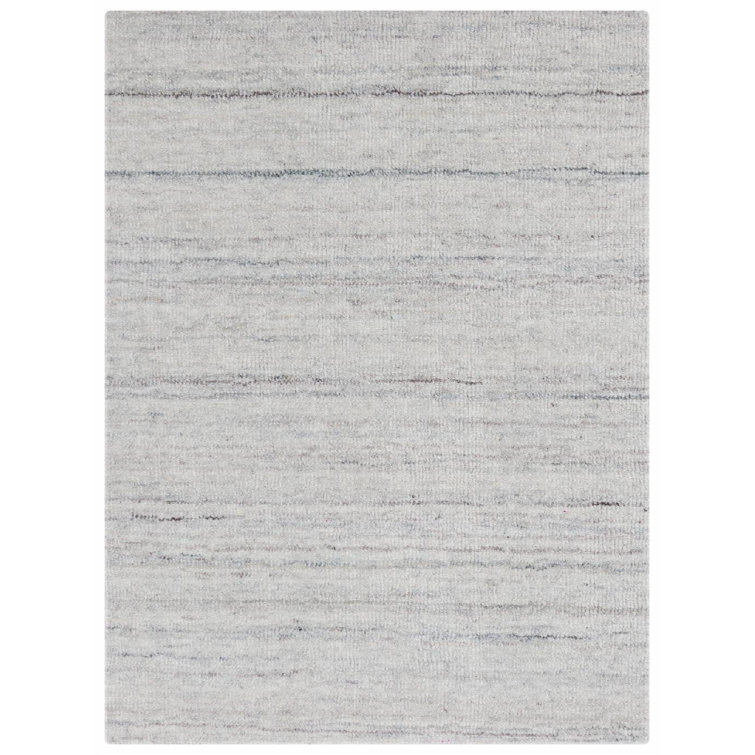 Puja Hand Loomed Area Rug in Taupe
