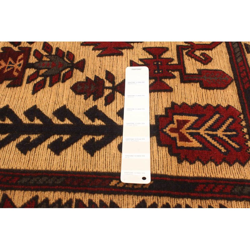 Tapis décoratif en laine de conception unique 4 pi 2 po x 6 pi 3 po Cumhur noué à la main New Age