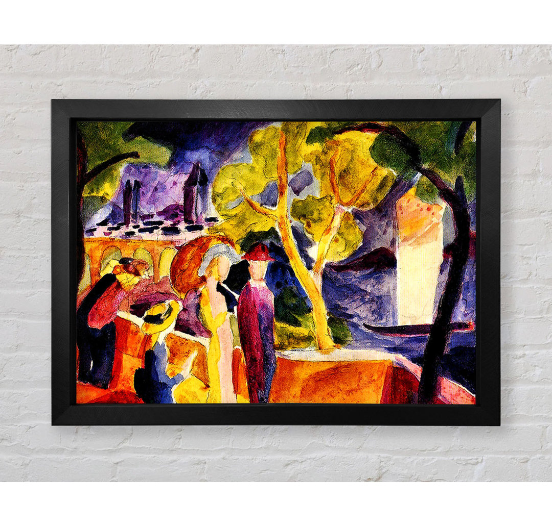 August Macke Spaziergang am See - Einzelne Bilderrahmen Kunstdrucke