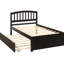 Lit plateforme simple avec lit gigogne Finish - Bois massif pour une chambre à coucher apaisante-527105614