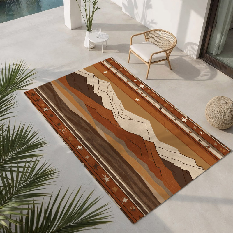 Crimson Ridge Indoor And Outdoor Area Rug, Rectangle 8' x 10'
