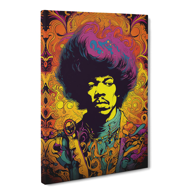 Jimi Hendrix Nouveau - No Frame Print, 76cm H x 50cm W x 3cm D