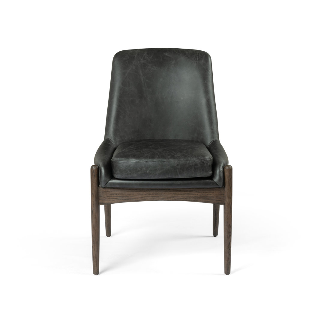 Huger Braden Leather Upholstered Dining Chair in Durango Smoke Corrigan Studio®