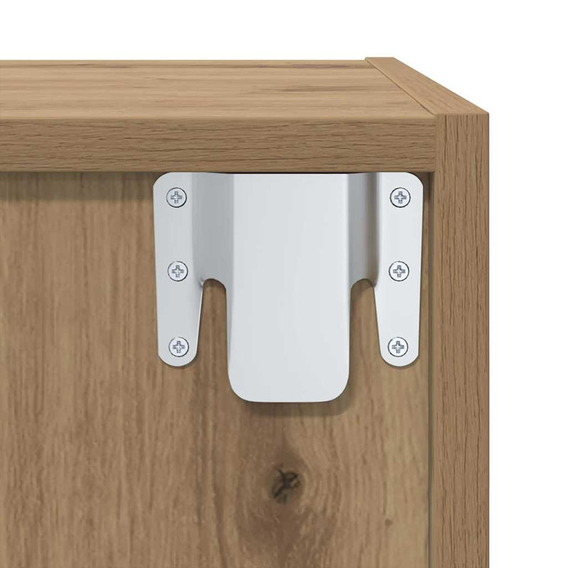 Wall-Mounted TV Cabinet Wall-Mounted, Artisan Oak, 142.5cm H x 37cm L x 37cm W