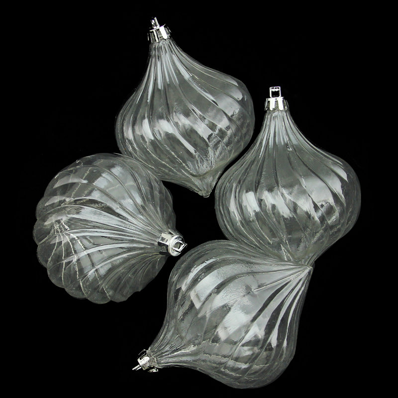Ornement de Noël transparent en forme de goutte transparente, Transparent