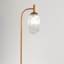 Lampe sur pied Vela bronze et transparent