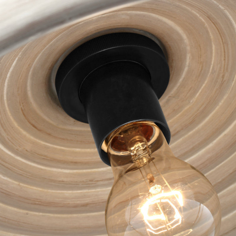Emerson 1 - Light Pendant by Suzanne Kasler, 8.5" H x 15.75" W x 15.75" D, 20 cm H x 30 cm W, Ash