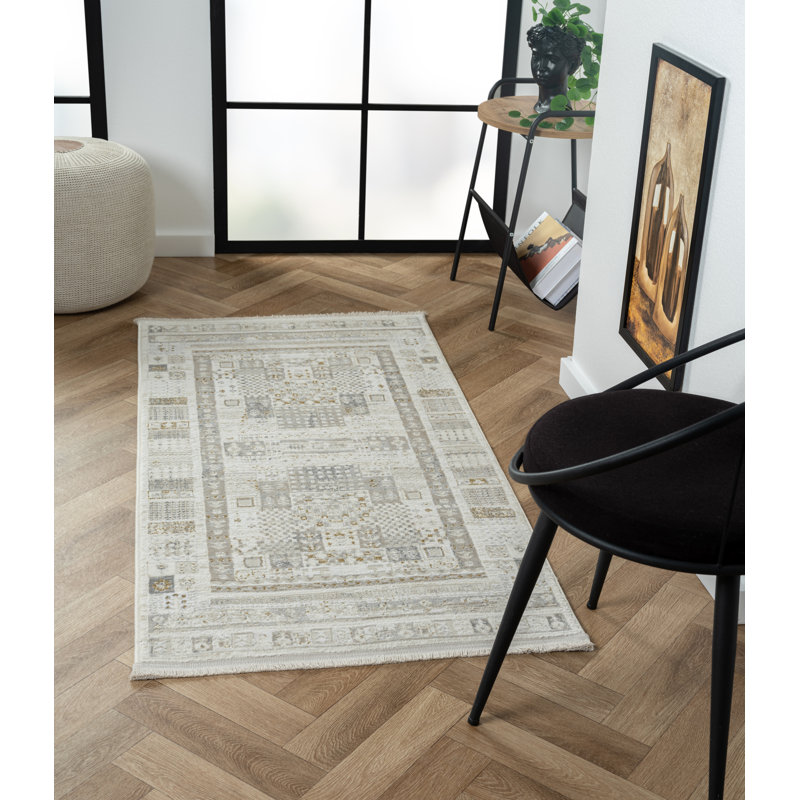 Zahra in Kashkuly design, cream Rug, Rectangular 80 x 150cm