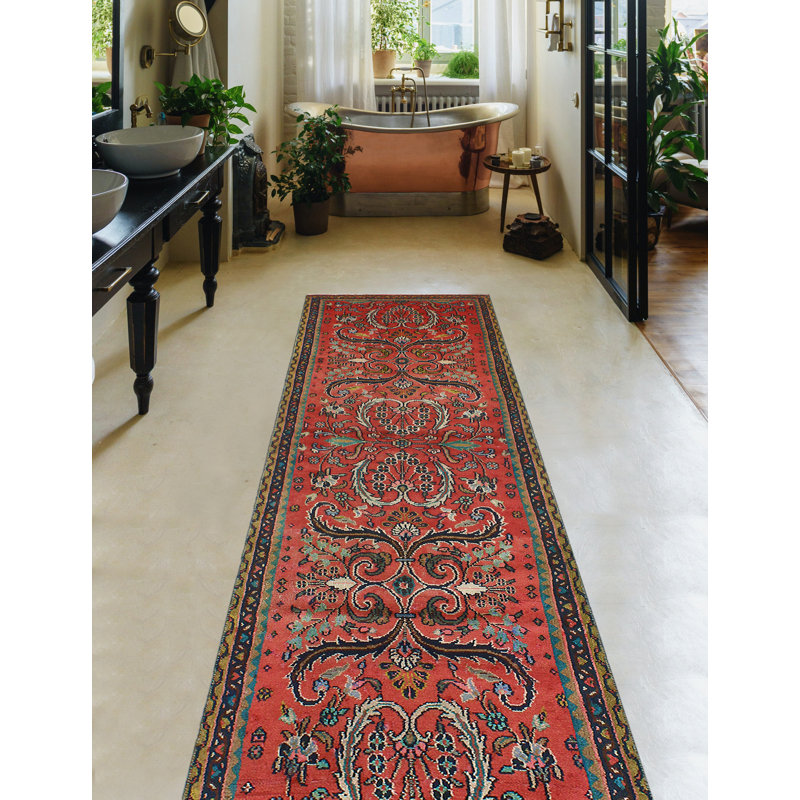 Tapis rouge délavé Fine Anika