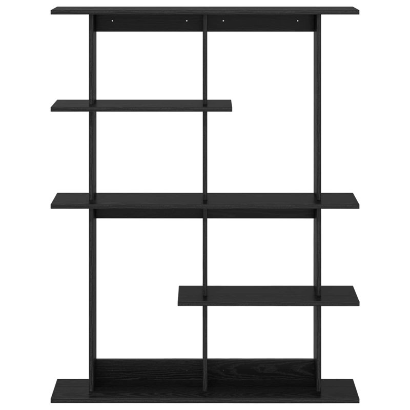  Wall Shelf with Shelf with Storage Engineered Wood Mounted Shelves Rack, Black Oak