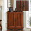 Armoire de coin en bois de noyer massif