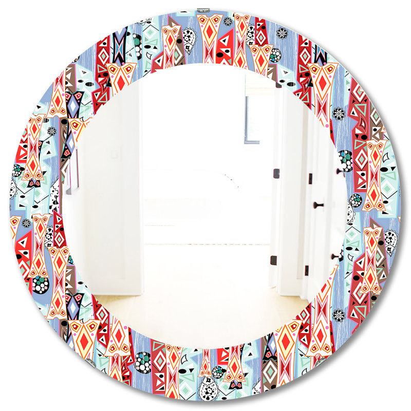 Motif abstrait - miroir moderne, H 31,5 po x l po