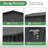 10 X 8 Ft. All Black Metal Storage Shed with Metal Base Frame Kit