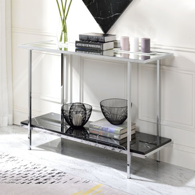 Dateland 48'' Glass Top Console Table